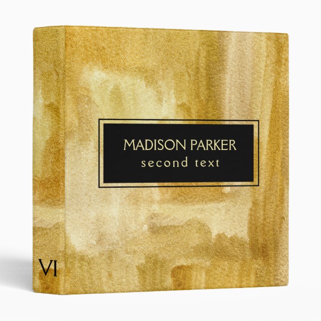 Watercolor Yellow Background Binder (Front/Spine)