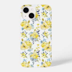 Watercolor Yellow Floral Pattern iPhone 14 Case