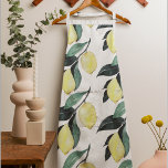 Watercolor Yellow Lemons Seamless Pattern Apron<br><div class="desc">Watercolor Yellow Lemons Seamless Pattern</div>