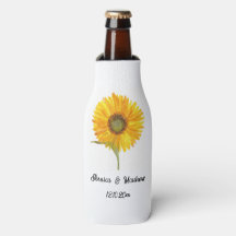 Watercolor yellow sunflower floral nature Weddings