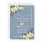 Watercolor Yellow White Floral Dusty Blue Wedding