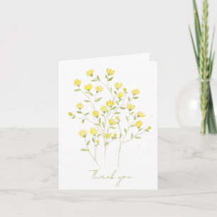 Watercolor Yellow Wildflowers Note Card