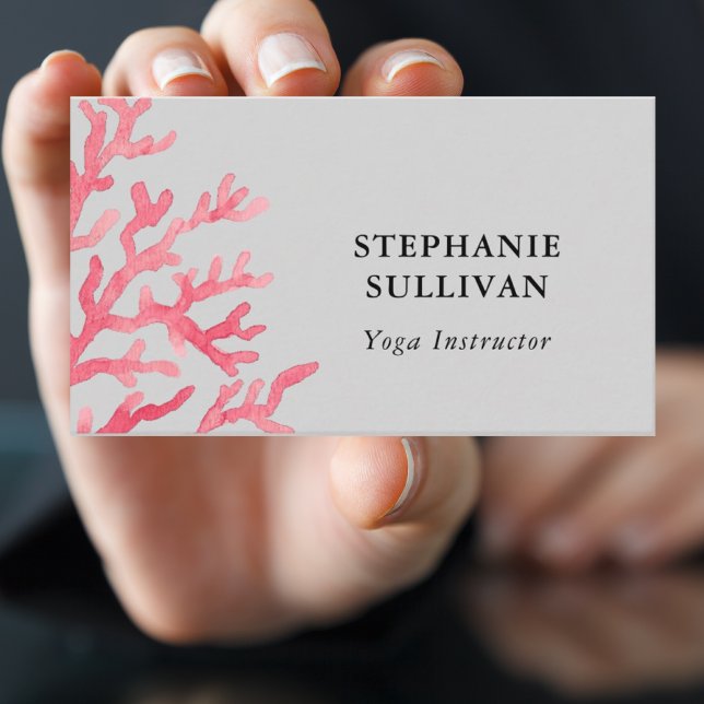 Watercolor Yoga Instructor  Business Card (Creator Uploaded)