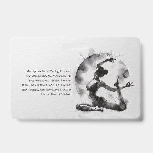 Watercolor Yoga Reiki One-Legged King Pigeon Pose Badge