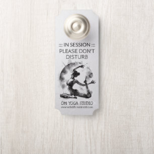 Watercolor Yoga Reiki One-Legged King Pigeon Pose Door Hanger