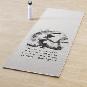 Watercolor Yoga Reiki One-Legged King Pigeon Pose Mat