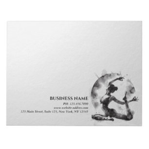 Watercolor Yoga Reiki One-Legged King Pigeon Pose Notepad