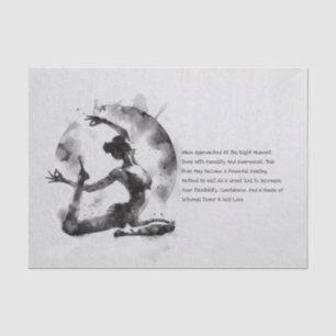 Watercolor Yoga Reiki One-Legged King Pigeon Pose Tissue Paper