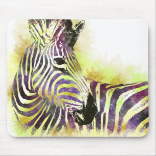Watercolor Zeba Mouse Pad