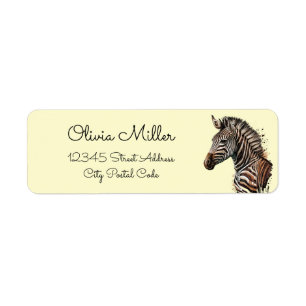 Watercolor zebra head decoration