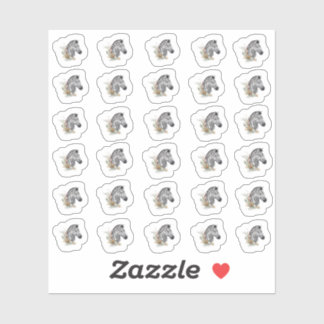 Watercolor Zebra Mini Stickers