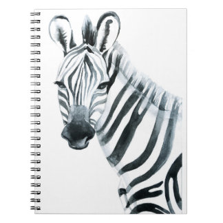 Watercolor zebra notebook
