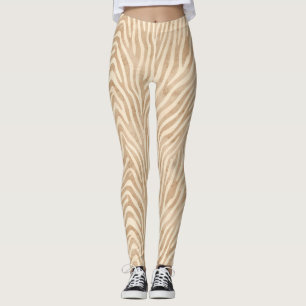 Watercolor Zebra Print Leggings
