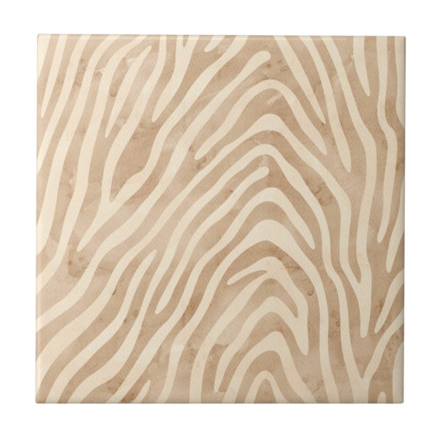 Watercolor Zebra Print Tile (Front)