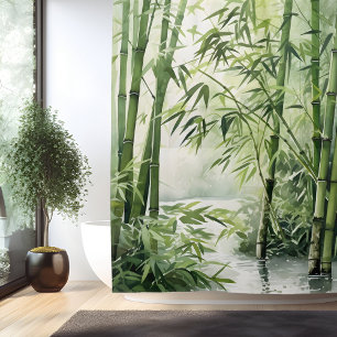 Watercolor Zen Bamboo Harmony