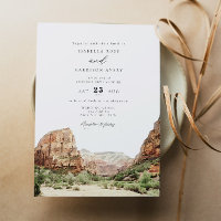 Watercolor Zion National Park Wedding