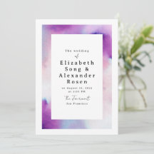 Watercolored Frame - Lavender Invitation