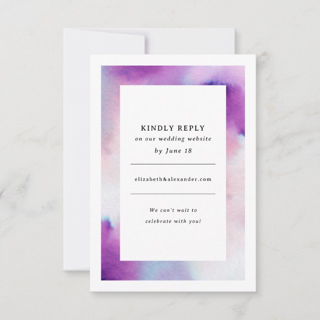 Watercolored Frame - Lavender Invitation (Front)