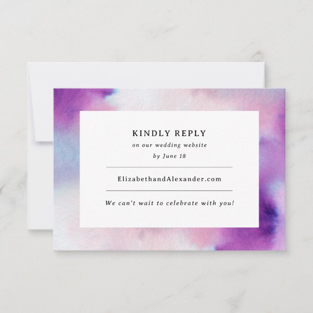 Watercolored Frame - Lavender Invitation (Front)
