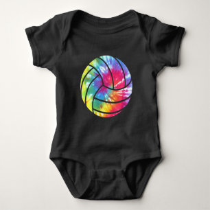 Watercolored Volleyball Player Hippie Colorful Baby Bodysuit