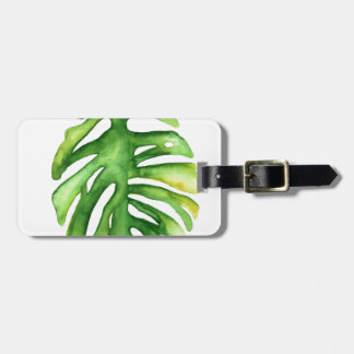WatercolorGreenPalm2 Luggage Tag