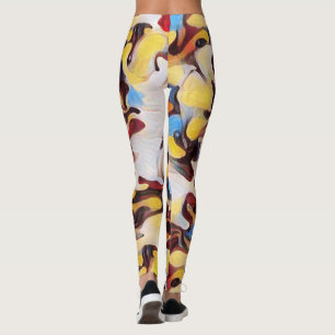 Watercolors Abstract Digital Art Leggings