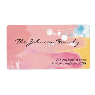 Watercolors Address Label