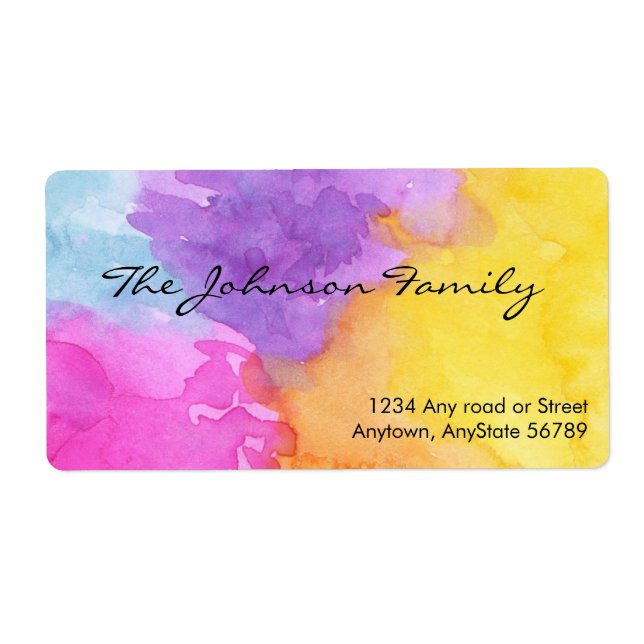 Watercolors Address Label (Front)