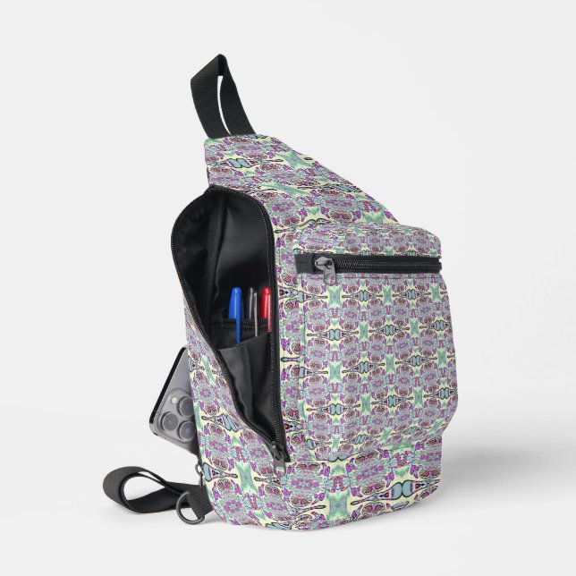 Watercolors Artistic  Sling Bag (Open)