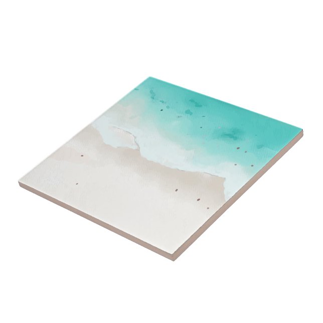 Watercolors, beach and sea, sky tile (Side)