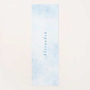 Watercolors Blue Sky Personalized Yoga Mat