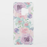 Watercolors Flowers Bouquet Composition 3 Uncommon Samsung Galaxy S9 Case<br><div class="desc">Modern pastel watercolors flowers bouquet composition with changeable white background.</div>