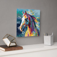 Watercolors Horse Head Illustration