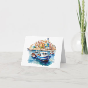 Watercolors of Sicily - Boat Note Card