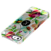 Watercolors Pink peonies & White Susan Pattern Uncommon iPhone Case (Top)