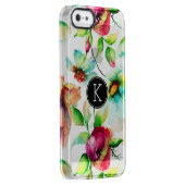 Watercolors Pink peonies & White Susan Pattern Uncommon iPhone Case (Back/Right)