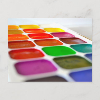 Watercolors postcard