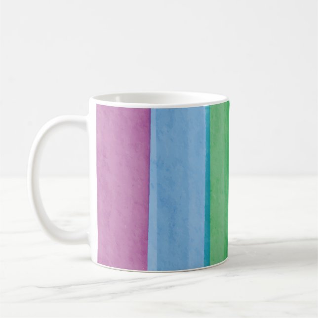 Watercolors Pride Rainbow Coffee Mug (Left)