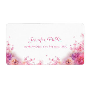 Watercolors Roses Modern Handwriting Script Floral