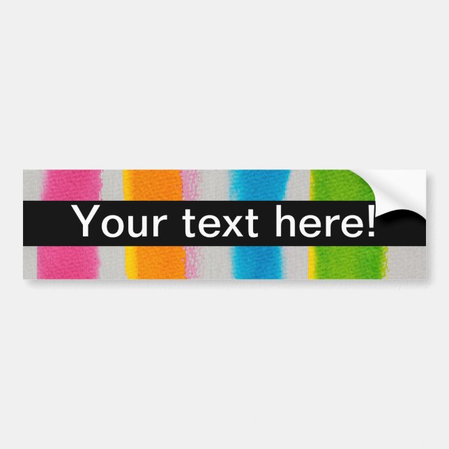 Watercolors stripes texture bumper sticker (Front)