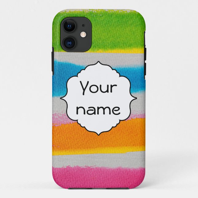 Watercolors stripes texture Case-Mate iPhone case (Back)
