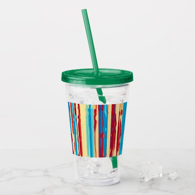 Watercolors texture acrylic tumbler (Front Ice)