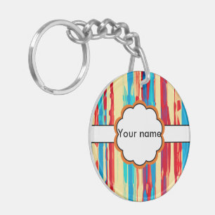 Watercolors texture keychain
