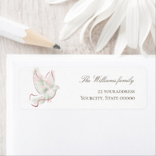 watercolorwhite pink dove 