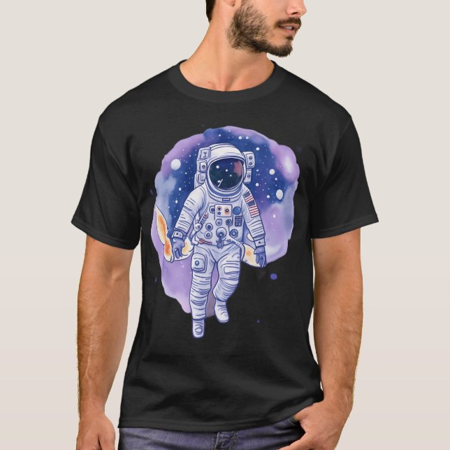 Watercolour Astronaut 2 T-Shirt (Front)
