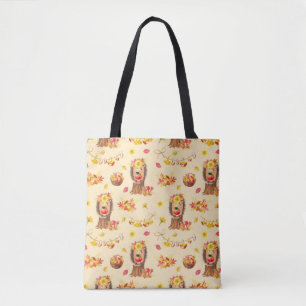 Watercolour Autumn seamless pattern. Cute watercol Tote Bag