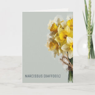 Watercolour Blooms Daffodils Witty Mother's Day Holiday Card