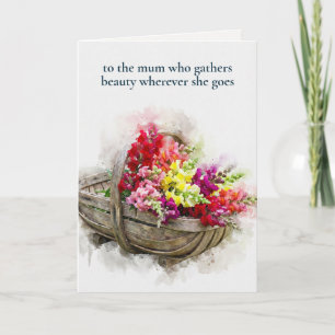 Watercolour Blooms Snapdragon Fresh Mother's Day Holiday Card