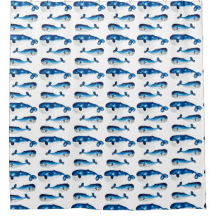 Watercolour Blue Whale