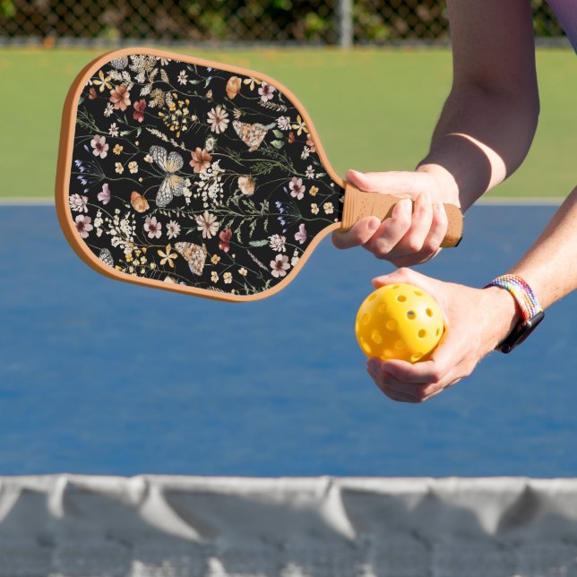 Watercolour Boho Floral  Pickleball Paddle (Insitu)